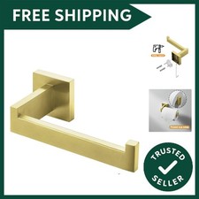 Gold Brushed Brass Toilet Roll Holder Wall Mounted  304 Stainless Toilet Pape...