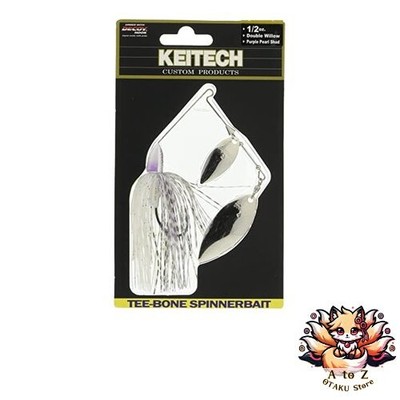 NEU Keitech T-Bone Spinnerbait Double Willow DW 1/2oz #528 Purple Pearl Shad
