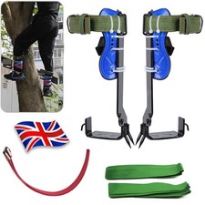 2 Gears Tree Climbing Spike Set Adjustable Lanyard Rope Camping w/ Safety Belt