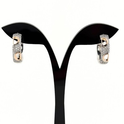 Damiani D-Icon Earrings melee diamond hoop Earrings 750 diamond Women
