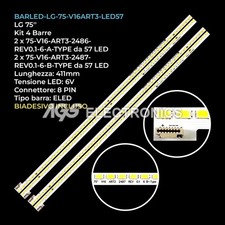 KIT 4 BARRE STRIP 57 LED TV LG  75-V16-ART3 6916L-2486A/2487A AGF78646401
