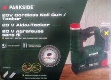 PARKSIDE Akku Tacker PAT 20 Li A1 inkl. N&auml;gel und Klammern  LED Arbeitsleuchte