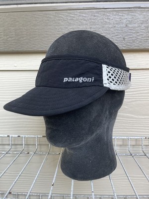 Patagonia Duckbill Visor Black White Trail Running Outdoor Hike Adjustable