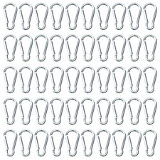 100Pcs Mini Aluminum Bulk Carabiner Spring Clip Hook Keychain Buckle P