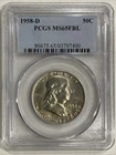 1958 D Franklin Half Dollar PCGS MS65 FBL Silver Coin 50C US Mint