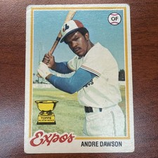 1978 Topps Baseball Card Montreal Expos Andre Dawson All Star Rookie Card