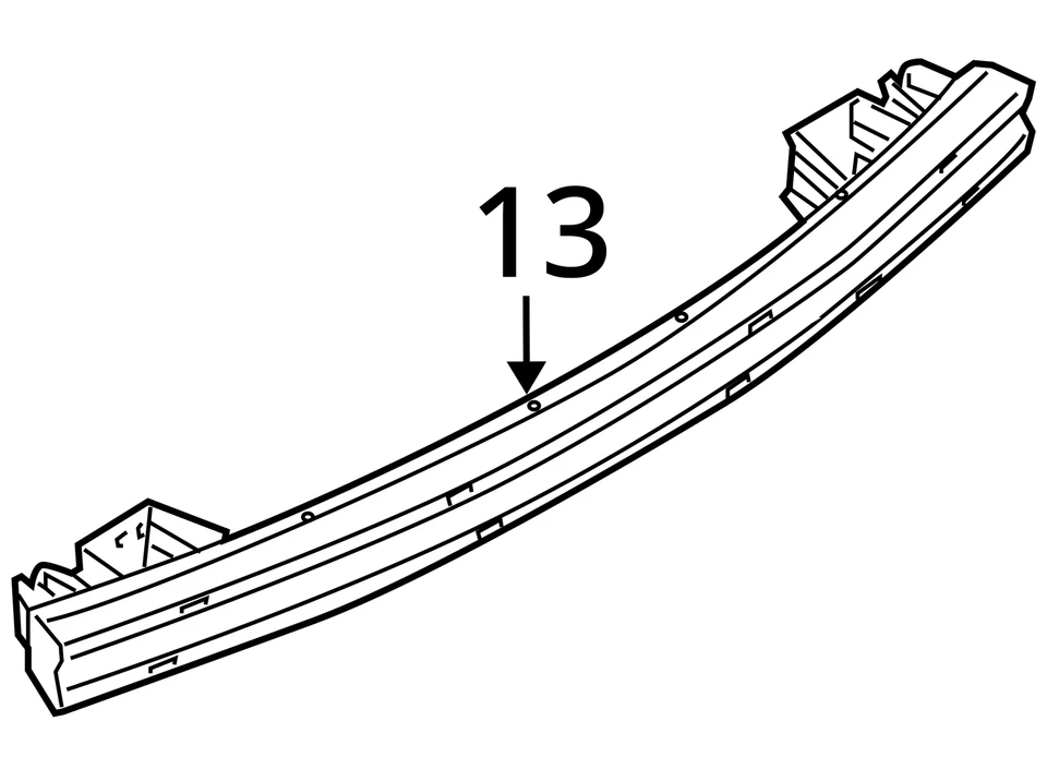 2010-2012 Ford Fusion Rear Bumper Reinforcement M60DK - Image 3 of 3