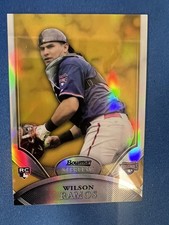 2008 Bowman Sterling Wilson Ramos Gold Refractor Rookie RC #28 Card /50. rookie card picture