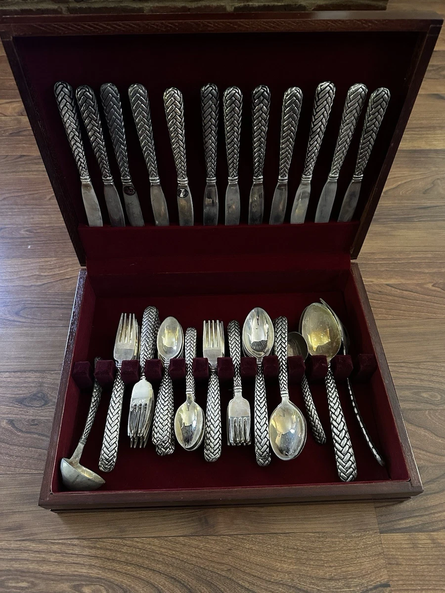 Godinger Flatware In Antique Us Silver-Plated Flatware for sale | eBay