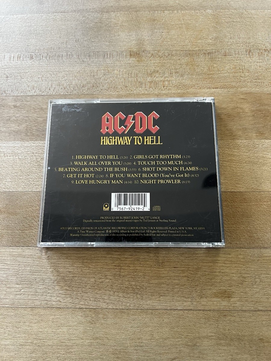 Used Audio Music CD AC DC Highway To Hell Album ATCO Records 92419