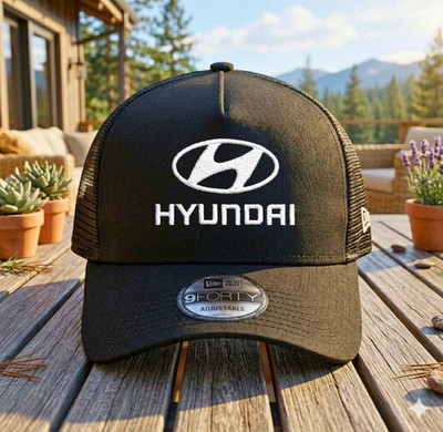 Hyundai Motorsport Racing Embroidered Trucker Hat Mesh Back Snapback Driver Cap