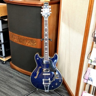 ARIA PRO II TA-62 T Blue Semi-Acoustic Electric Guitar Used From Japan