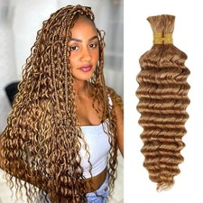 22" 100% Virgin Human Hair Extensions Braiding Hair Boho Braids 110g Blonde