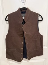 Historical Emporium Brown Vest  Heavy Canvas W/ Liner - Reenactor Costume Sz M