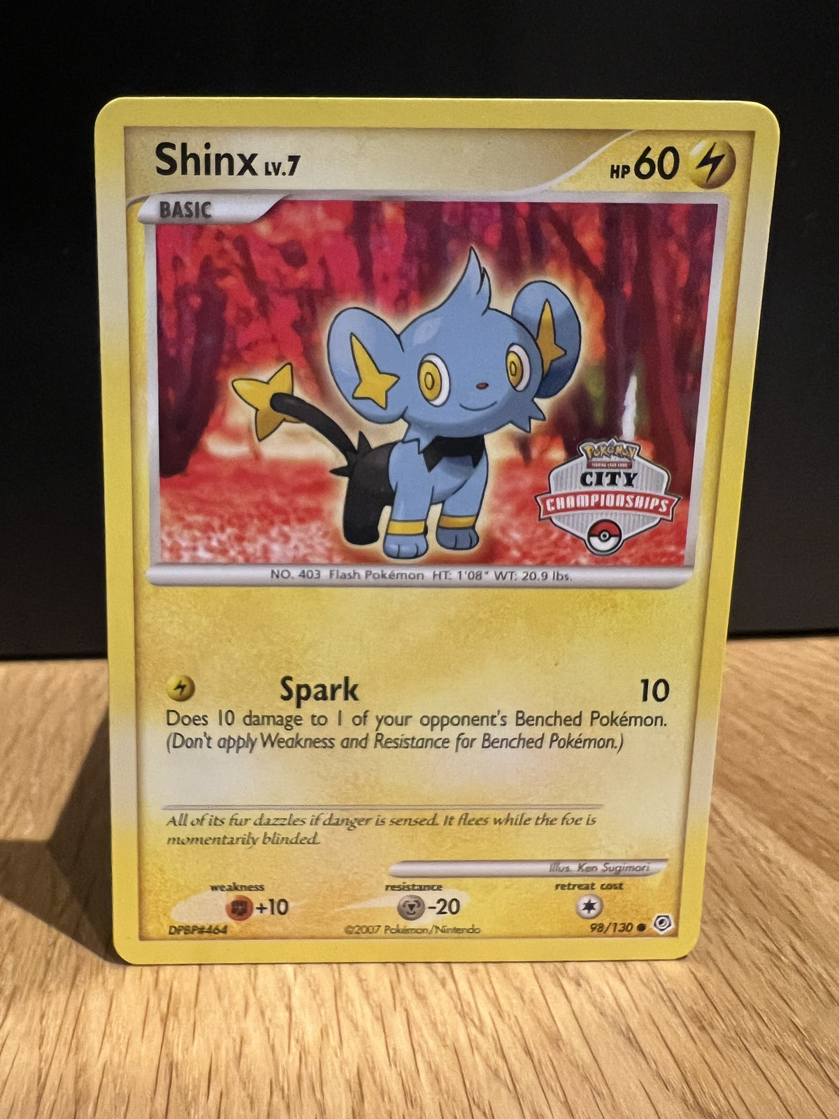 Shinx Diamond & Pearl City Championships 98/130 Near Mint Pokemon Card 2007
