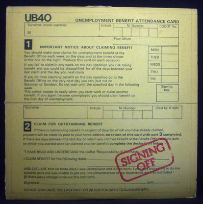 LP UB40 - signing off, + Maxi, OIS, IT, vg++/vg+