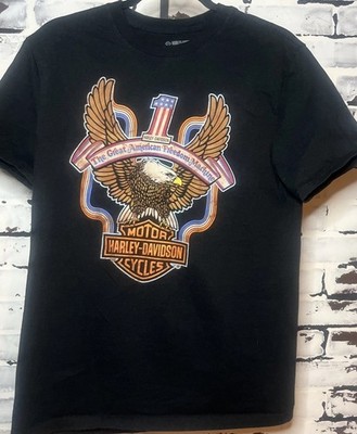 Harley-Davidson Men's Black Eagle Graphic Short Sleeve Crew Neck T-Shirt Size M