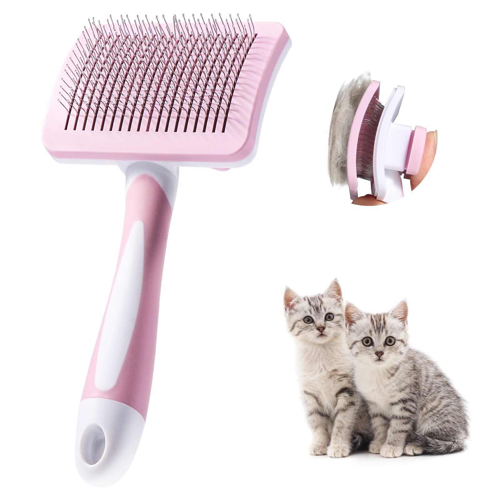 Cat Dog Comb Brush Cat Brush Grooming Comb Self Cleaning Slicker Brushes Pet