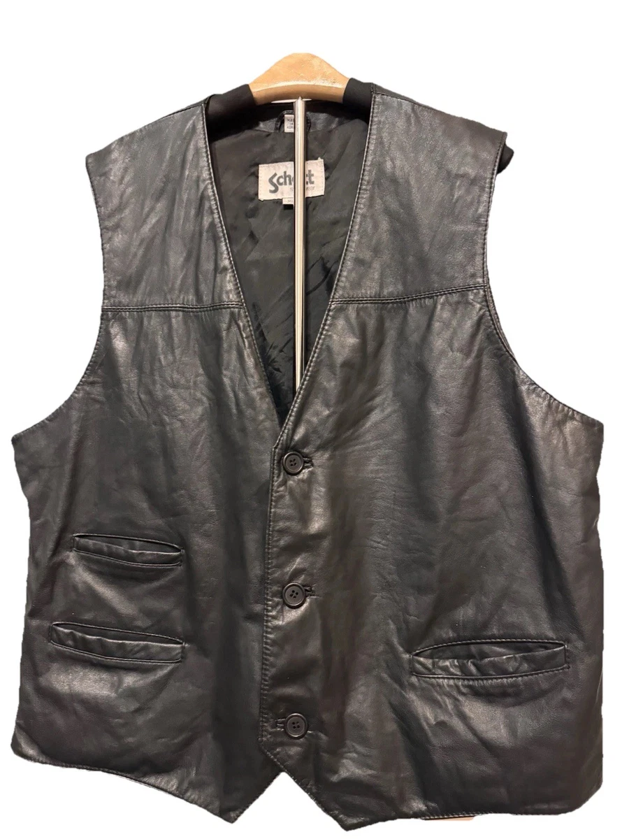 SCHOTT Vest Coats, Jackets & Vests Leather Outer Shell for Men for