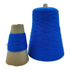 Vintage Jed Delta Royal Blue Acrylic Cone Yarn BA3839 Lot of 2