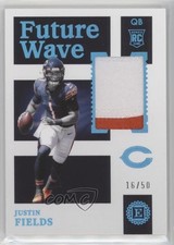 2021 Panini Encased Future Wave Materials Sapphire 16/50 Justin Fields kq9