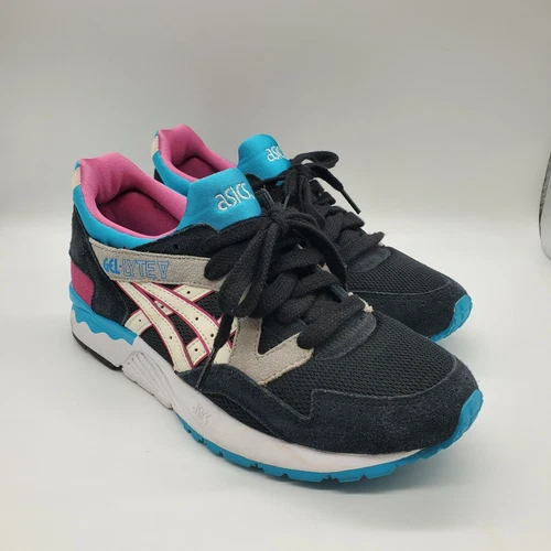 Sneakers Asics GEL LYTE V da uomo taglia 6 5 nere rosa acqua corsa atletica H508L