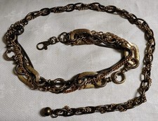 Vintage Chunky Brass  Goldtone Metal Link Chain Women's 41" Belt
