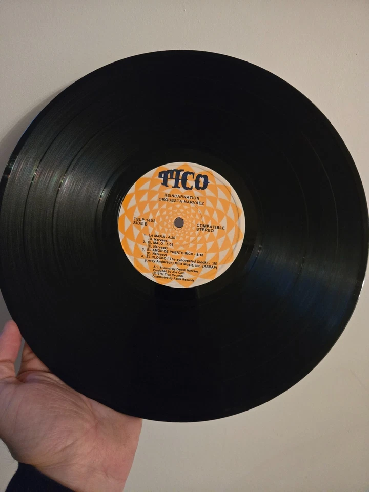RARE LATIN SALSA DESCARGA LP ORQUESTA NARVAEZ REINCARNATION UNOFF US TICO EXTONM - Image 4 of 4