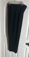 Vtg Dressbarn Wide Straight Leg Black Dress Pants Slacks Sz 10 Inseam 28.5  