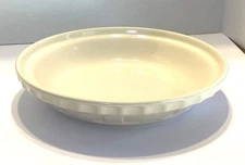 Longaberger Pie Pan 10" Woven Traditions Ivory Pottery