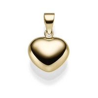 AnhäNger Kleines Herz 17,5X12Mm Aus 585 Gold Gelbgold Halsschmuck Glatt GläNzend
