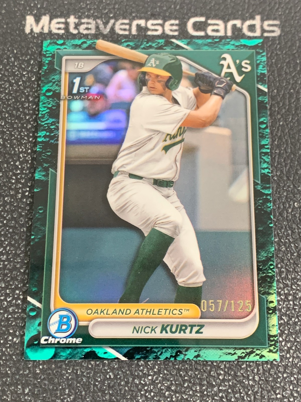 2024 Bowman Draft Chrome Nick Kurtz #BDC-56 Aqua Lunar Refractor /125 (RC)