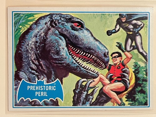 1966 Topps Batman Blue Bat #17B Prehistoric Peril