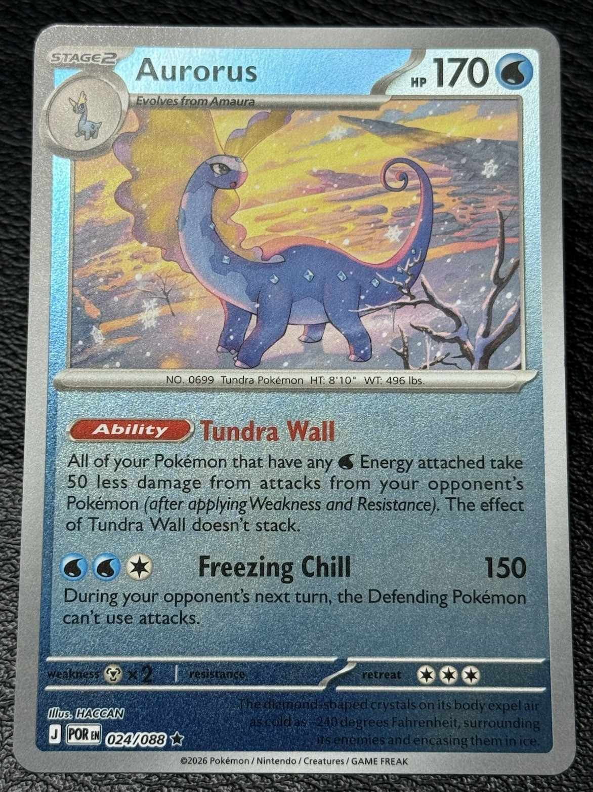 Aurorus 024/088 - Reverse Holo - Pokémon TCG: Perfect Order - English NM