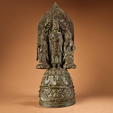 Old Pure copper Shakyamuni Buddha disciple statue B91