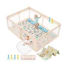 Baby Playpen with Mat 79x71inch - Extra Large Play Pen for Babies and Toddler...