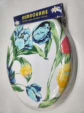 Decorative soft vinyl toilet seat round