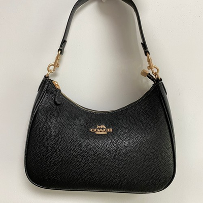 #ad #ad Coach CJ517 Hobo Shoulder Bag Black Leather Women#x27;s Hand Bag A FREE SHIPPING $145.00