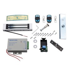 Door Access Control System Electric Magnetic Lock 2 Wireless Remote Controls Kit