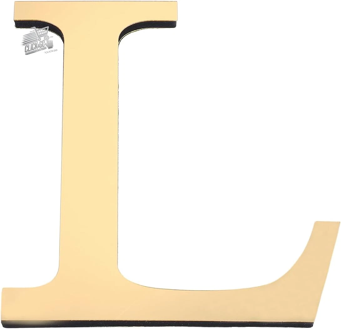 PATIKIL Adesivi Murali Lettera S 3D Acrilico Specchio - Autoadesivo Argento 10cm - Decorazione Casa Fai Da Te - 3