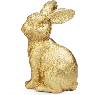 Large Gold Bunny Easter Decoration Home Spring Table Decor Rabbit Figurine