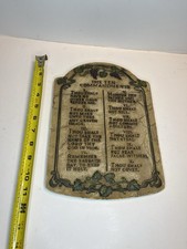 The Ten Commandments Wall Hanger 12&rdquo; X 8&rdquo; Preowned