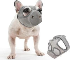 Short Snout Dog Muzzles - Bulldog Muzzle Adjustable Breathable Mesh Can