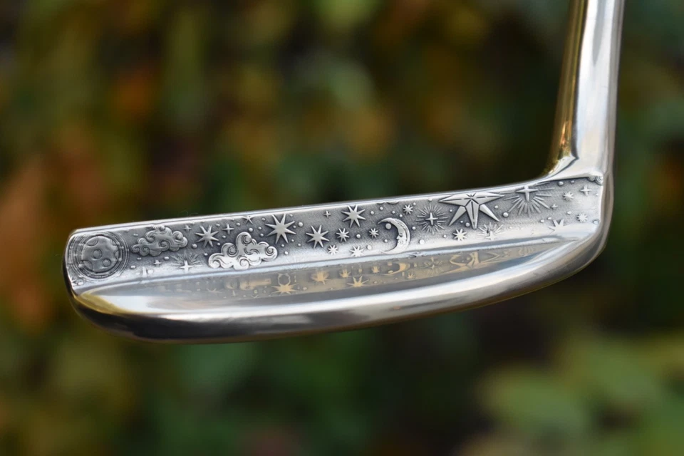 LEFT HAND Stunning Gold Custom Old Master W802 Putter Napa 8802 MILLED BB&F Co - Image 4 of 4