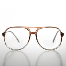 Clear Retro Bifocal Reading Glasses with Brown Accent 1.75 diopter- Zeller