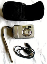 Fujifilm Finepix A345 4.1MP Compact Digital Camera, working, Card and case