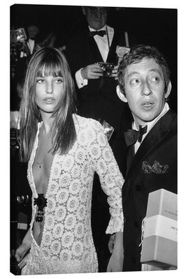 Leinwandbild Jane Birkin und Serge Gainsbourg - Celebrity Collection