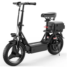 ADULT ELECTRIC SCOOTE WITH SEAT 14" TIRE 48V 15AH 25MPH 32MILES 650W PEAK MOTOR