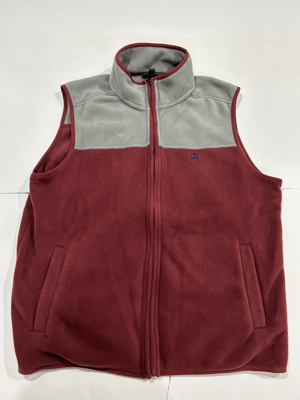 Brooks Brothers Vest Mens XL Fleece Full Zip Sleeveless Pockets Outdoor Layer