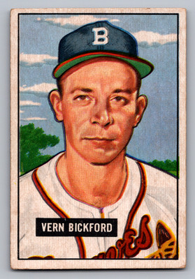 1951 BOWMAN #42 VERN BICKFORD BRAVES